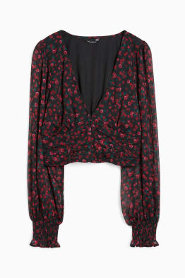 CLOCKHOUSE - cropped blouse - floral
