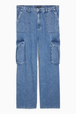 CLOCKHOUSE - straight cargo jeans - high waist