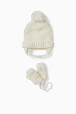 Set - gorro y manoplas para bebé - 2 piezas