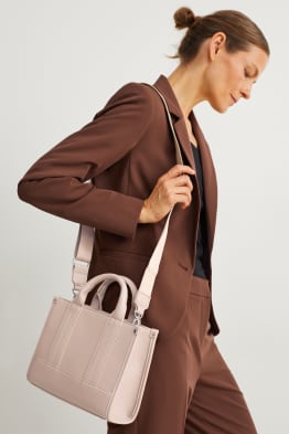 Bag with detachable bag strap - faux leather