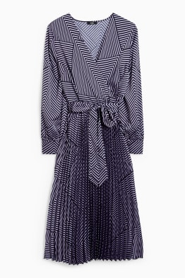 Wrap dress - pleated