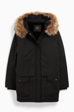 CLOCKHOUSE - parka with hood and faux fur trim - winter