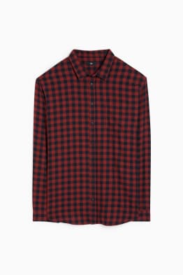 Chemise en flanelle - regular fit - col kent - à carreaux