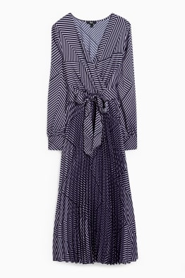 Wrap dress - pleated