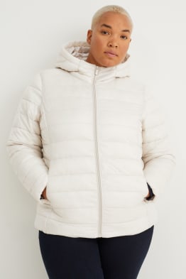 Quilted jacket with hood