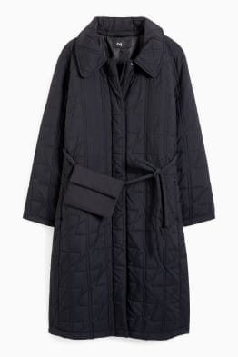 Quilted coat with bum bag