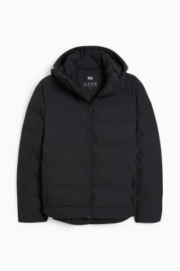 Quilted jacket with hood - water-repellent