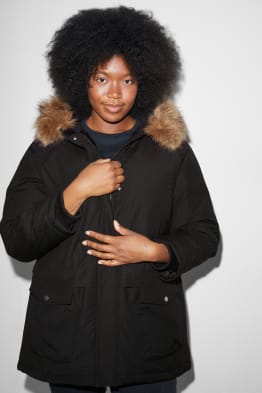 CLOCKHOUSE - parka with hood and faux fur trim - winter