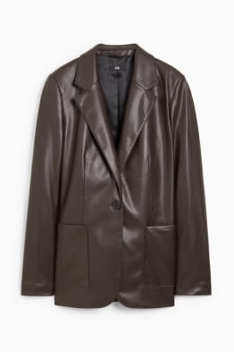 Blazer - regular fit - faux leather