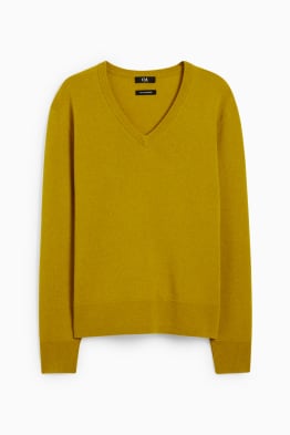 Basic jumper with cashmere - wool blend