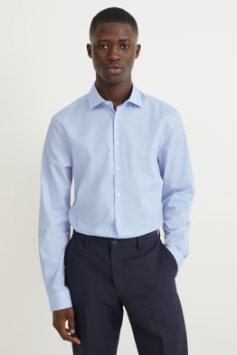 Chemise de bureau - slim fit - col cutaway - facile à repasser - à rayures