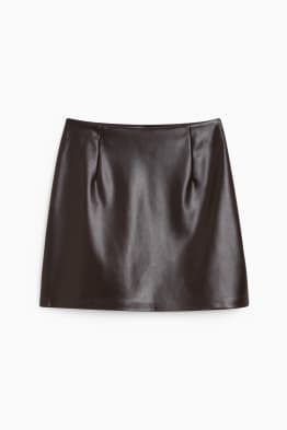 Mini skirt - faux leather