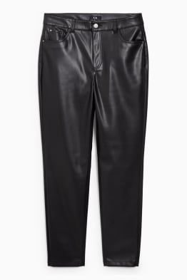 Pantalon - high waist - straight fit - synthétique