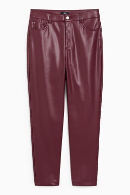 Pantalon - high waist - straight fit - synthétique