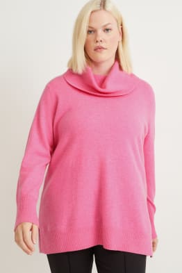 Cashmere polo neck jumper