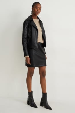 Mini skirt - faux leather