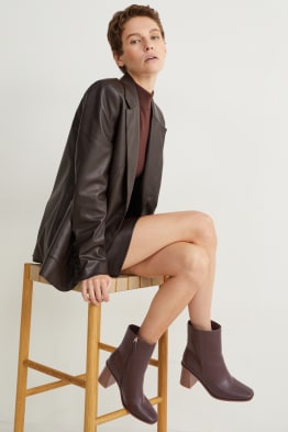 Ankle boots - faux leather