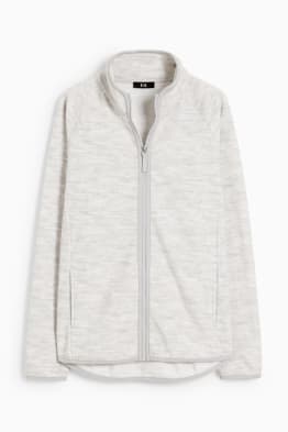 Basic fleece zip-through sweatshirt