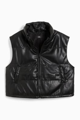 Quilted gilet - faux leather