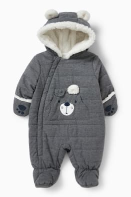 Baby snowsuit with hood