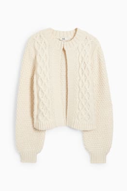 Cardigan - cable knit pattern