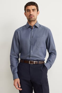 Camicia Oxford - regular fit - collo all'italiana - facile da stirare