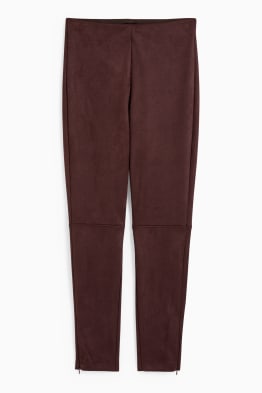 Leggings - Velourslederimitat