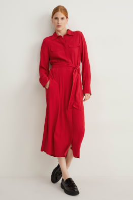 Viscose shirt dress