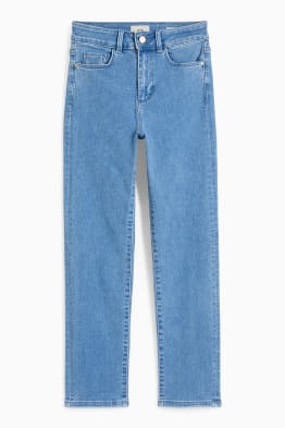 Straight jeans - wysoki stan