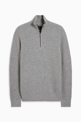 Sweter z dodatkiem kaszmiru - miks wełniany