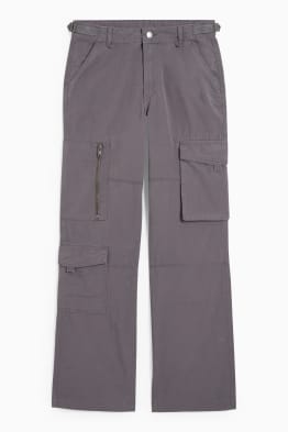 CLOCKHOUSE - plátěné kalhoty - mid waist - straight fit