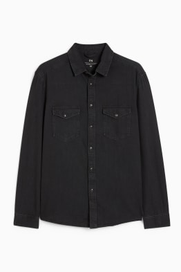 Zwarte spijkerblouse 2025 heren