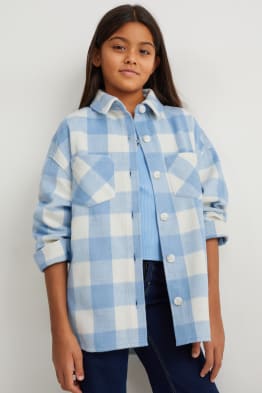 Flannel blouse - check