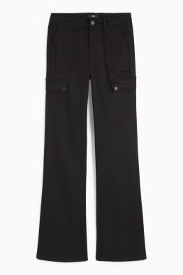 Plátěné kalhoty - high waist - bootcut fit