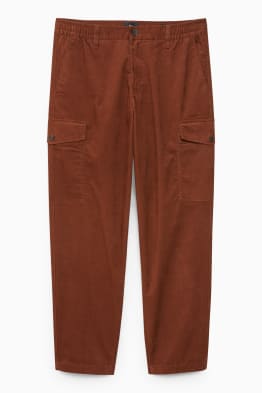 Pantaloni cargo - in velluto - regular fit