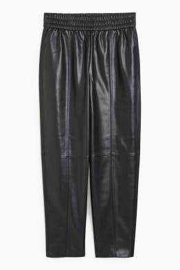 Pantalon - high waist - tapered fit - synthétique