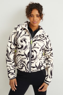 Sport-Fleecejacke - gemustert