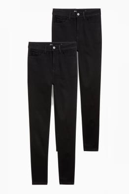 Lot de 2 - jegging jean - high waist