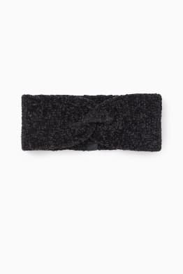 Chenille headband with knot detail