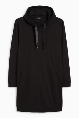 Sweatshirt dress with hood