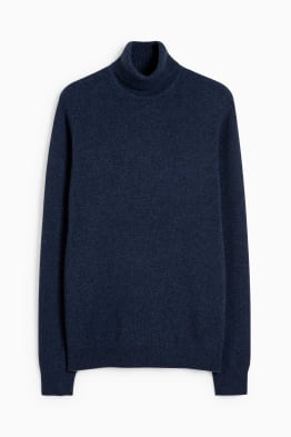 Polo neck jumper - wool blend