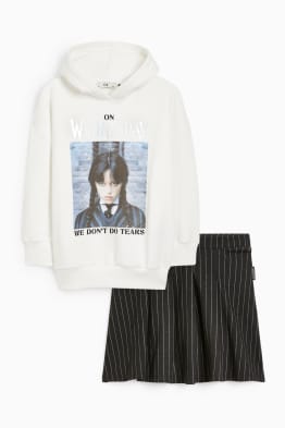Wednesday - set - hoodie and skirt - 2 piece