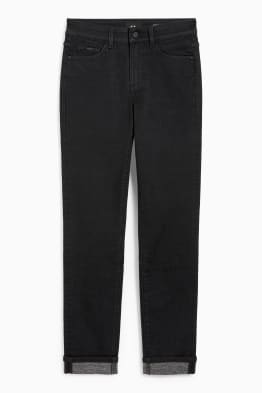 Slim jeans - thermal jeans - mid-rise waist