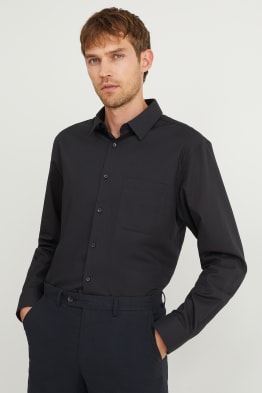 Zwart overhemd top heren