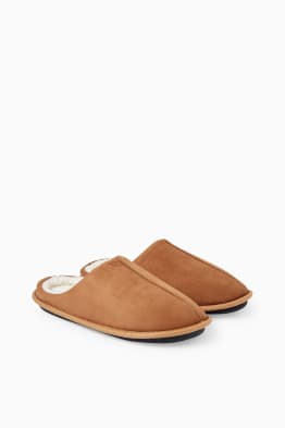Slippers - faux suede