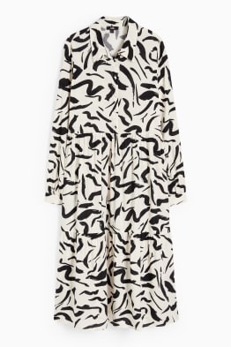 Robe-chemisier en viscose - à motif