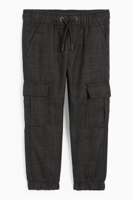 Cargo trousers - thermal trousers - check