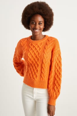 Pullover - motif tressé