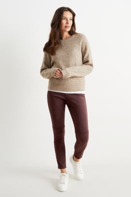 Leggings - Velourslederimitat