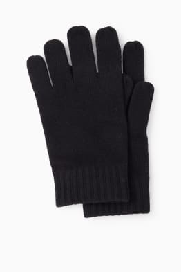 Touchscreen gloves with cashmere